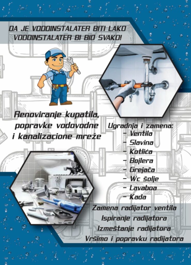 Vodoinstalater Novi Sad Usluge